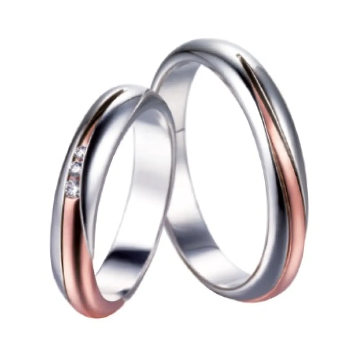 Polello | Fede in oro bianco e rosa