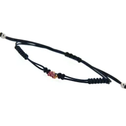 TiVìTiBì | Bracciale con cordoncino e “chiocciolina” in oro giallo e rubini