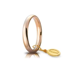 Unoaerre | Fede nuziale “Comoda” in oro rosa 3 mm