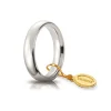 Unoaerre | Fede nuziale “Comoda” in oro bianco mm 4