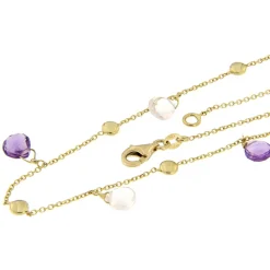 Zoccai | Girocollo in oro giallo con pietre colorate